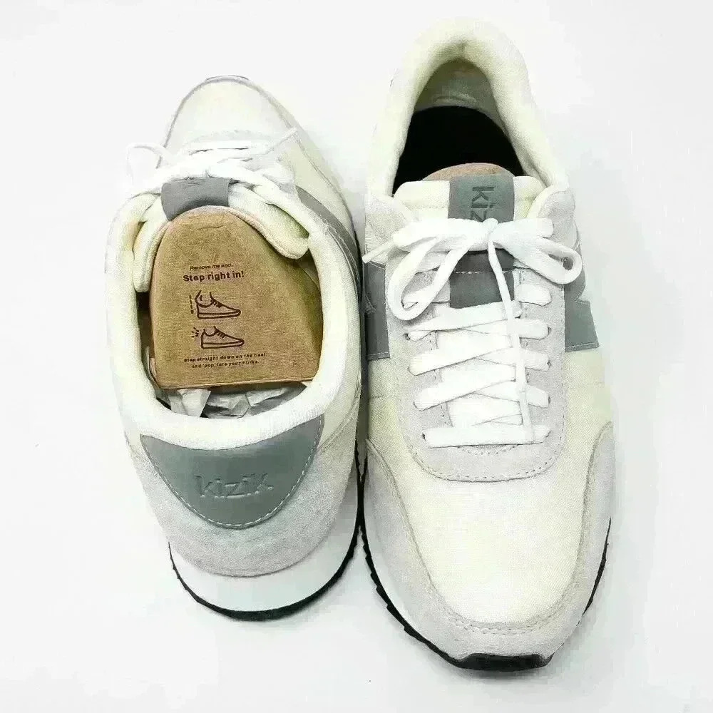 BRAND NEW IN BOX Kizik Milan Men's  Sneaker Mist Grey and White Color Multiple